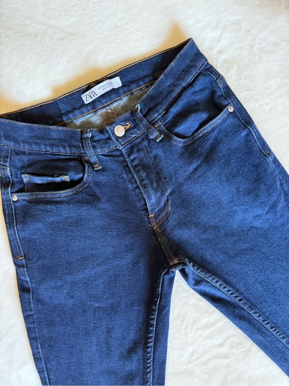 Zara Z1975 High-Rise Skinny Ankle Jeans